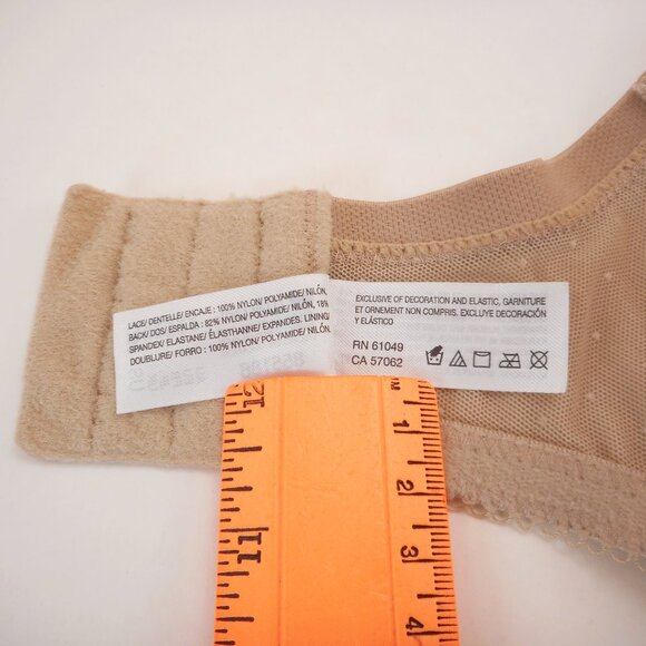 Wacoal Retro Chic Bra Size 36D Underwire Unlined Floral Sheer Lace 855186 Beige - Picture 5 of 11